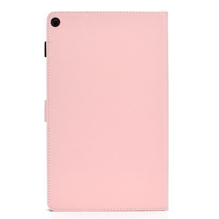 For Kindle Fire HD10 2015 / 2017 Solid Color Tablet PC Universal Magnetic Horizontal Flip Leather Case with Card Slots & Holder