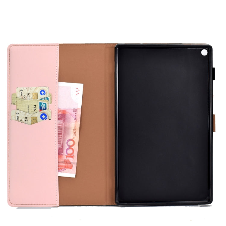 For Kindle Fire HD10 2015 / 2017 Solid Color Tablet PC Universal Magnetic Horizontal Flip Leather Case with Card Slots & Holder
