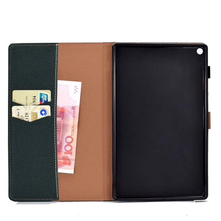 For Kindle Fire HD10 2015 / 2017 Solid Color Tablet PC Universal Magnetic Horizontal Flip Leather Case with Card Slots & Holder