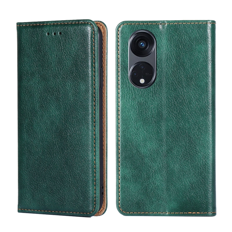 For OPPO Reno8 T 5G/A1 Pro 5G Gloss Oil Solid Color Magnetic Leather Phone Case