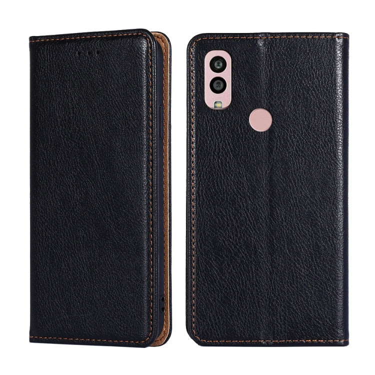 For Kyocera Android One S10 Gloss Oil Solid Color Magnetic Leather Phone Case