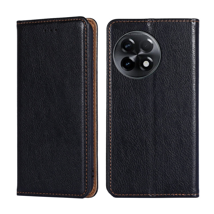 For OnePlus Ace 2/11R Gloss Oil Solid Color Magnetic Leather Phone Case