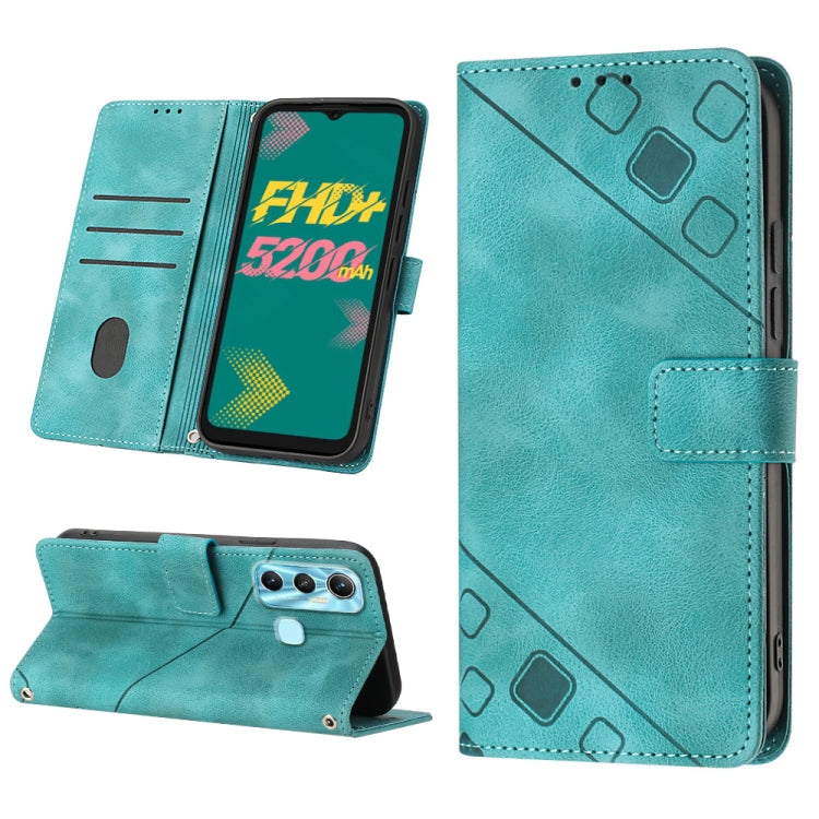 For Infinix Hot 11 Skin-feel Embossed Leather Phone Case