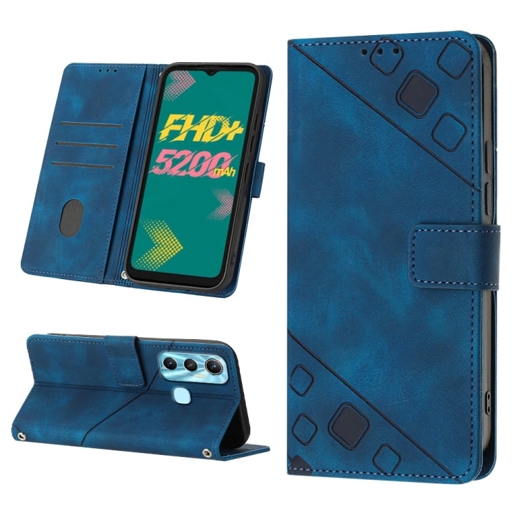 For Infinix Hot 11 Skin-feel Embossed Leather Phone Case