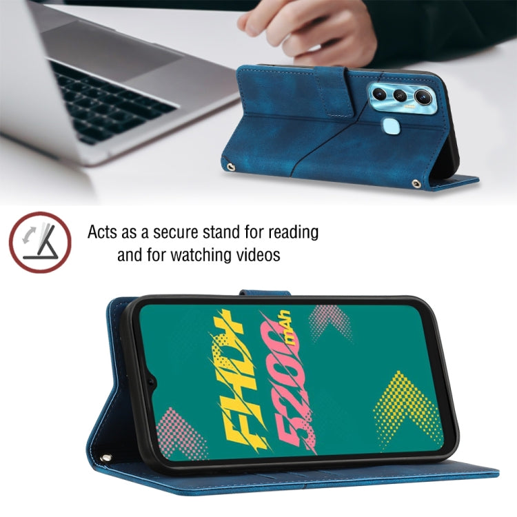 For Infinix Hot 11 Skin-feel Embossed Leather Phone Case