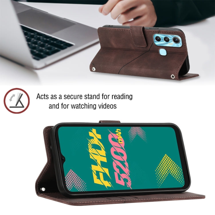 For Infinix Hot 11 Skin-feel Embossed Leather Phone Case