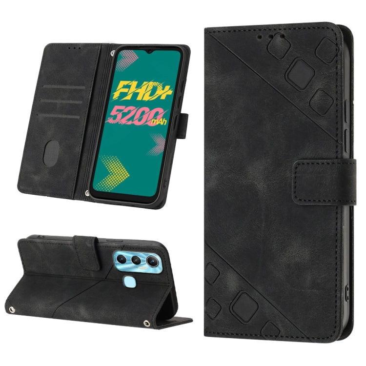 For Infinix Hot 11 Skin-feel Embossed Leather Phone Case