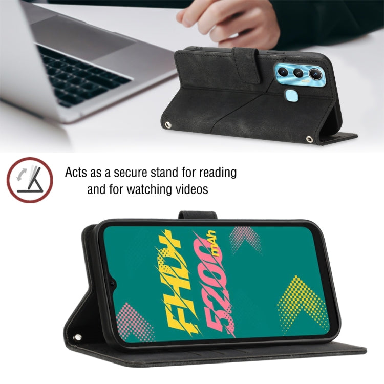 For Infinix Hot 11 Skin-feel Embossed Leather Phone Case