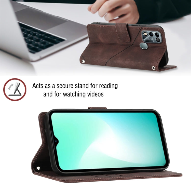 For Infinix Hot 11 Play / Hot 10 Play / Hot 9 Play Skin-feel Embossed Leather Phone Case