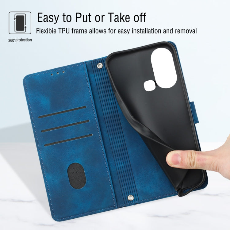 For Infinix Hot 11s Skin-feel Embossed Leather Phone Case