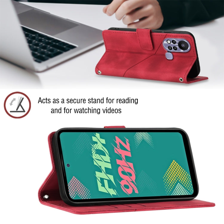 For Infinix Hot 11s Skin-feel Embossed Leather Phone Case