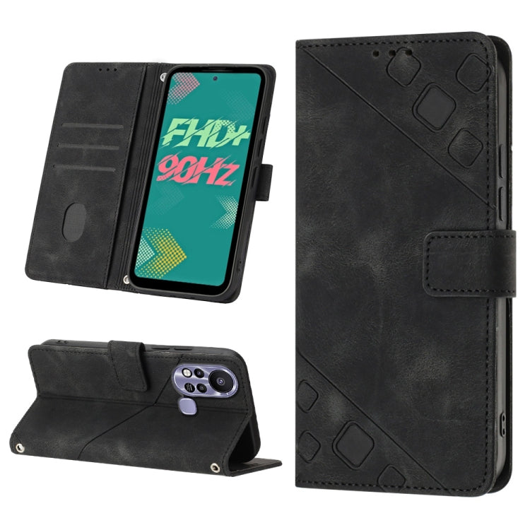 For Infinix Hot 11s Skin-feel Embossed Leather Phone Case