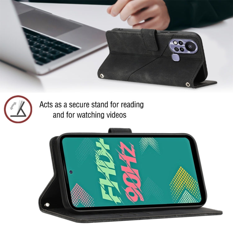 For Infinix Hot 11s Skin-feel Embossed Leather Phone Case