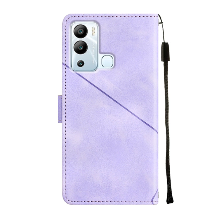 For Infinix Hot 12i X665 Skin-feel Embossed Leather Phone Case