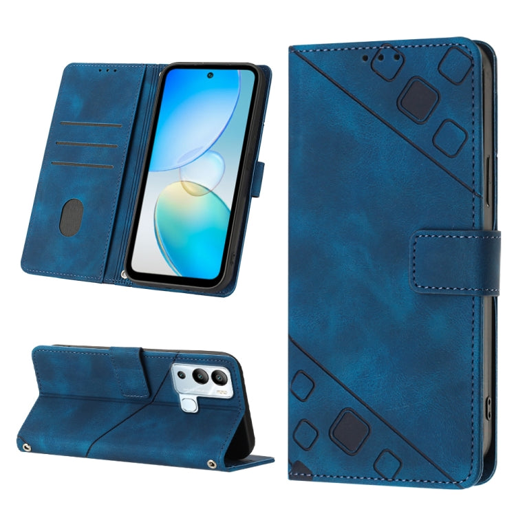 For Infinix Hot 12i X665 Skin-feel Embossed Leather Phone Case