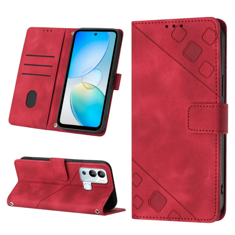 For Infinix Hot 12i X665 Skin-feel Embossed Leather Phone Case