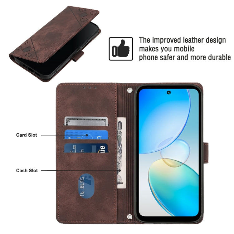 For Infinix Hot 12i X665 Skin-feel Embossed Leather Phone Case