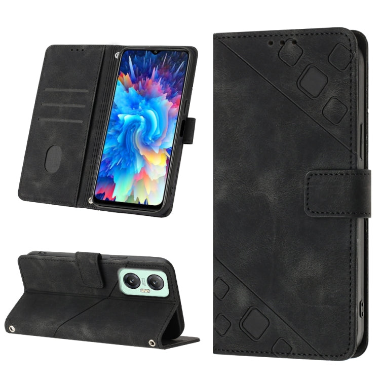 For Infinix Hot 20 5G X666 Skin-feel Embossed Leather Phone Case
