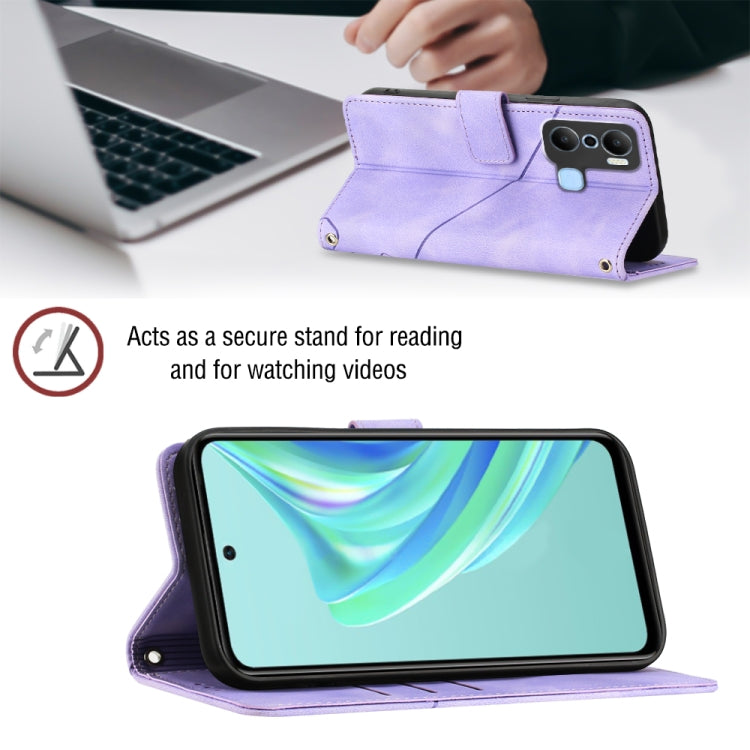 For Infinix Hot 20 Play Skin-feel Embossed Leather Phone Case