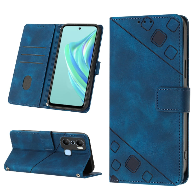 For Infinix Hot 20 Play Skin-feel Embossed Leather Phone Case