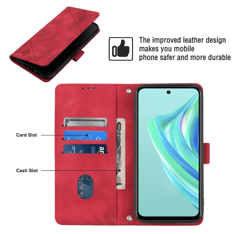 For Infinix Hot 20 Play Skin-feel Embossed Leather Phone Case