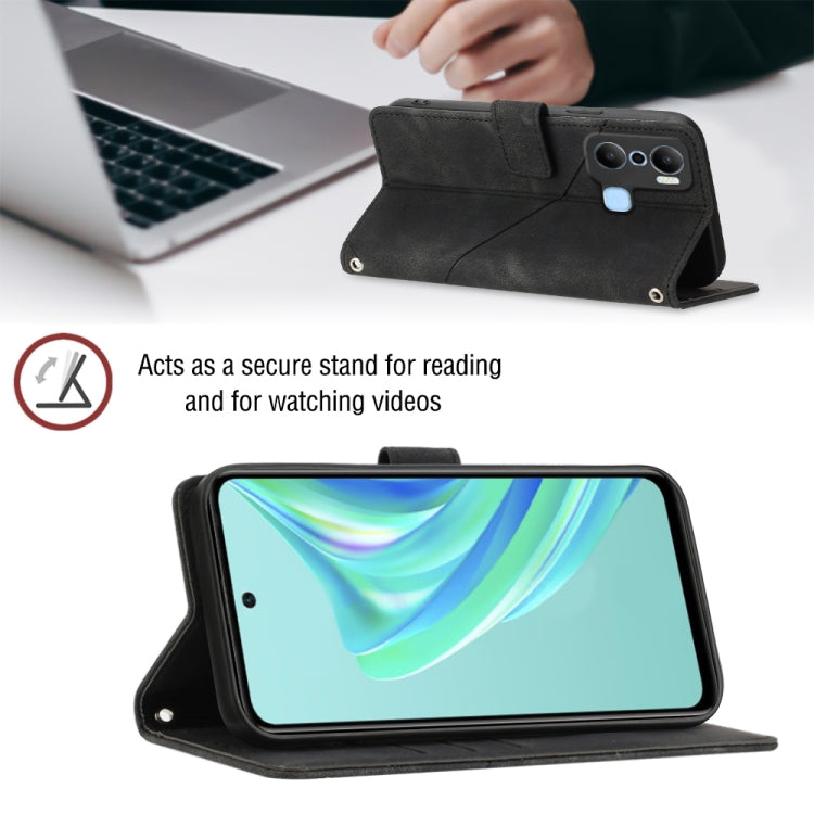 For Infinix Hot 20 Play Skin-feel Embossed Leather Phone Case