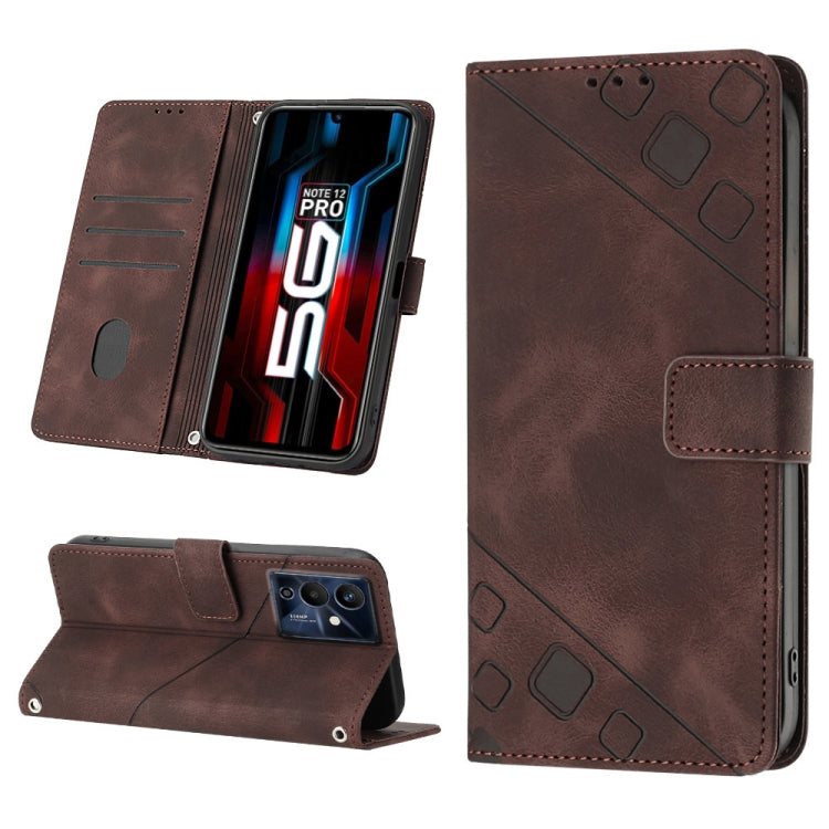 For Infinix Note 12 5G / Note 12 Pro 5G Skin-feel Embossed Leather Phone Case