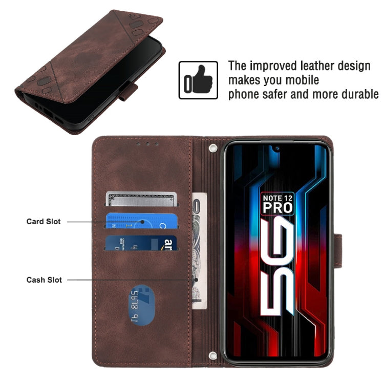 For Infinix Note 12 5G / Note 12 Pro 5G Skin-feel Embossed Leather Phone Case