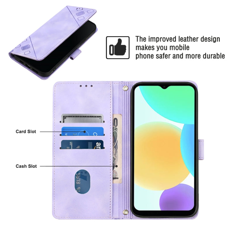For Infinix Smart 6 Skin-feel Embossed Leather Phone Case
