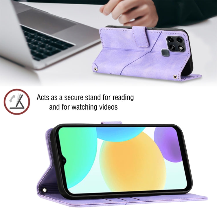 For Infinix Smart 6 Skin-feel Embossed Leather Phone Case