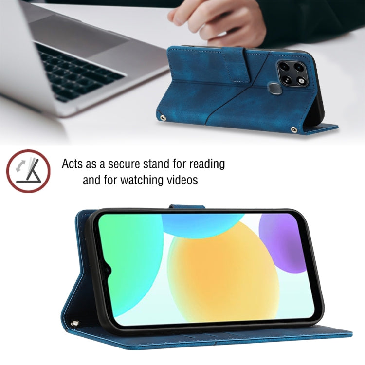 For Infinix Smart 6 Skin-feel Embossed Leather Phone Case