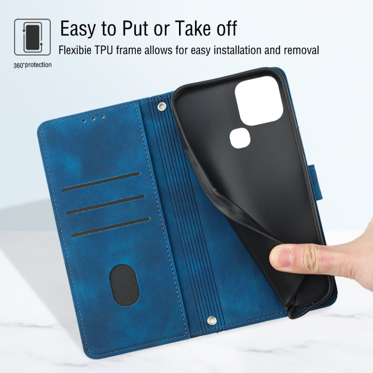 For Infinix Smart 6 Skin-feel Embossed Leather Phone Case