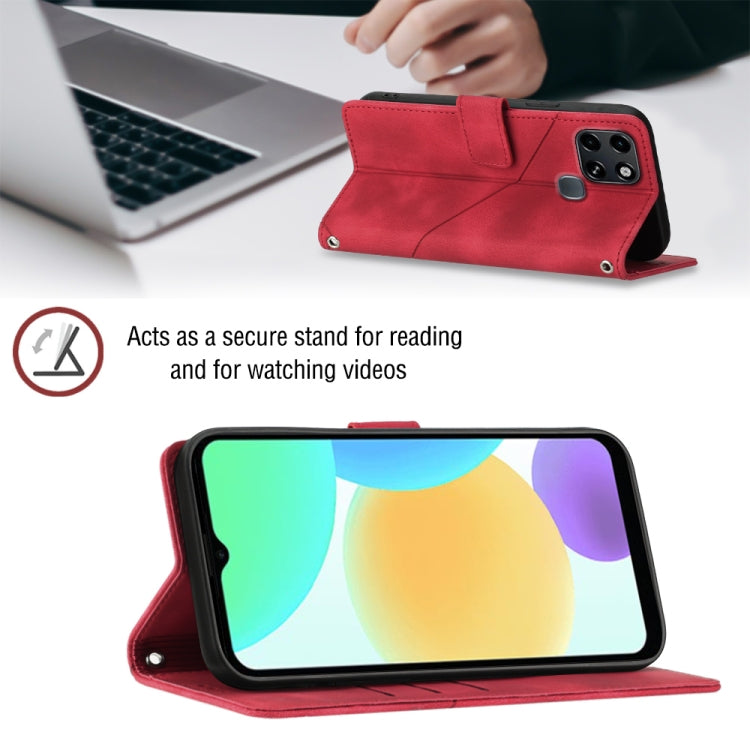 For Infinix Smart 6 Skin-feel Embossed Leather Phone Case