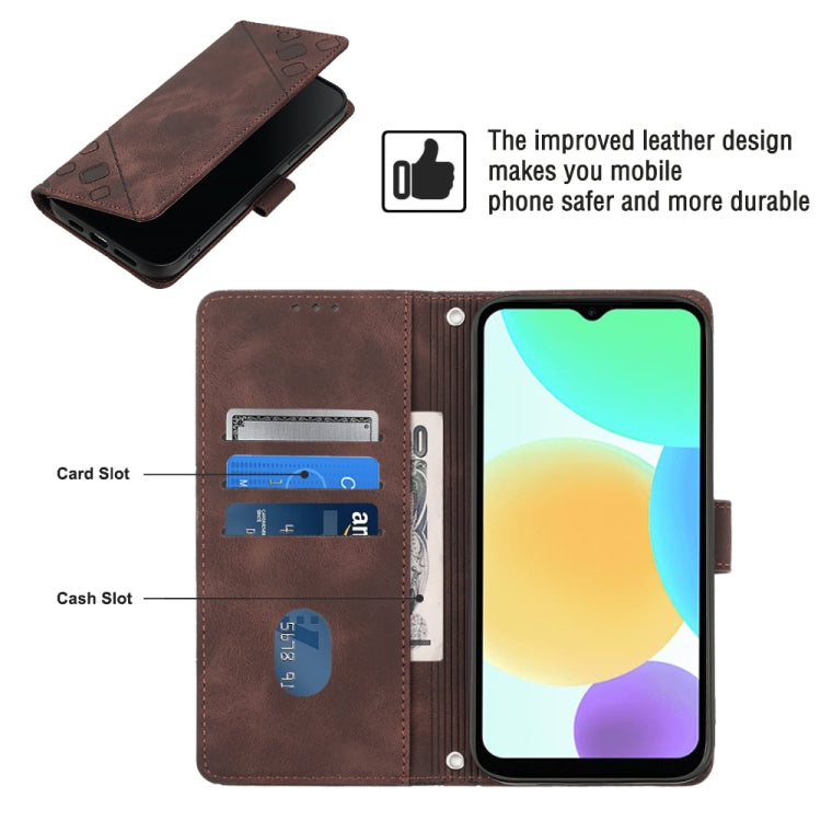 For Infinix Smart 6 Skin-feel Embossed Leather Phone Case