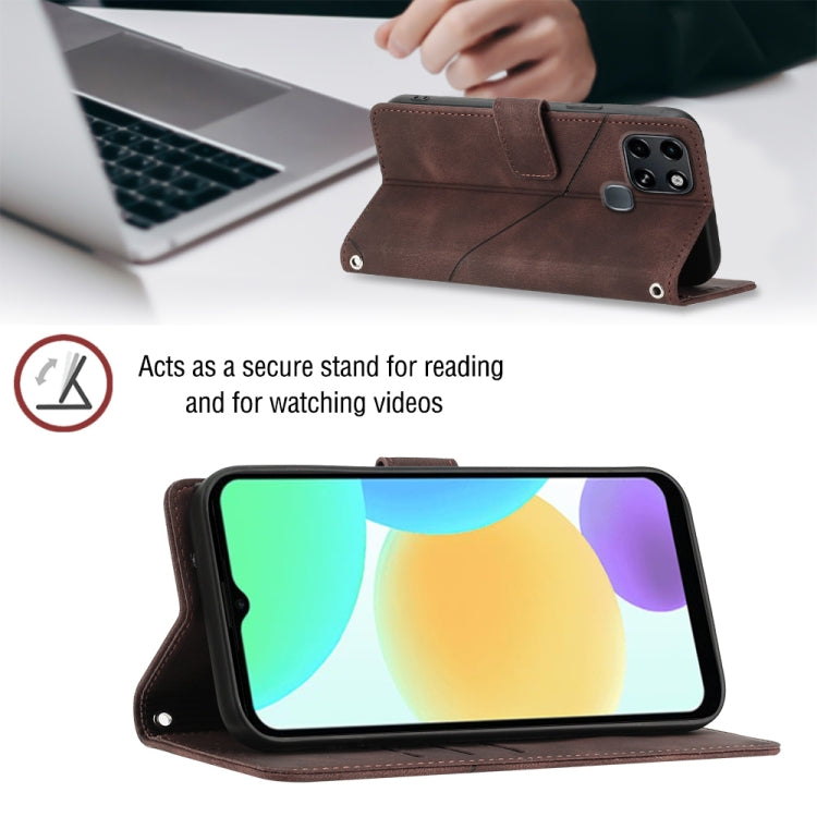 For Infinix Smart 6 Skin-feel Embossed Leather Phone Case