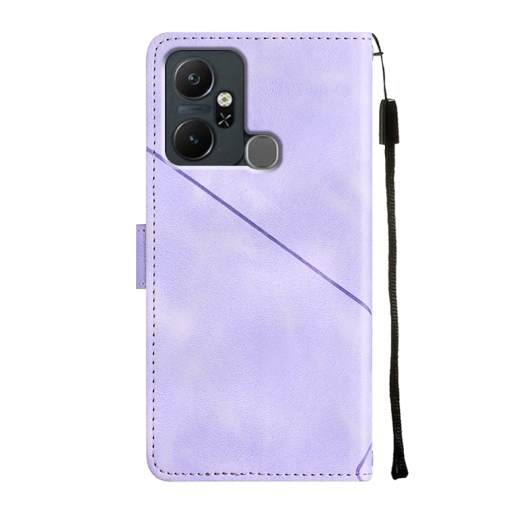 For Infinix Smart 6 Plus X6823 Skin-feel Embossed Leather Phone Case