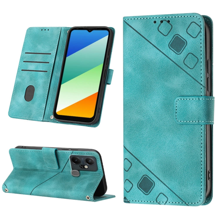 For Infinix Smart 6 Plus X6823 Skin-feel Embossed Leather Phone Case
