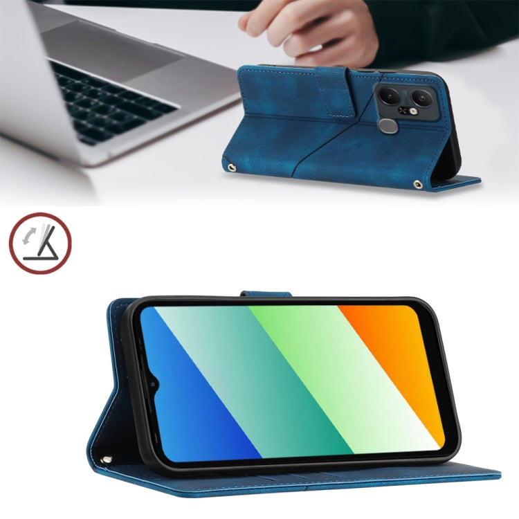 For Infinix Smart 6 Plus X6823 Skin-feel Embossed Leather Phone Case