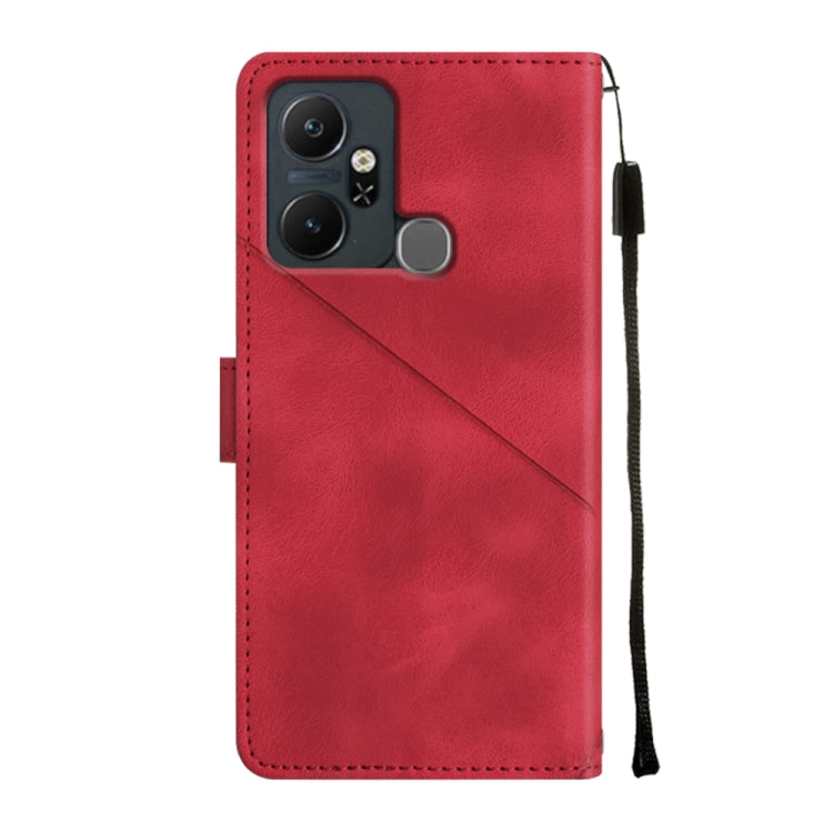 For Infinix Smart 6 Plus X6823 Skin-feel Embossed Leather Phone Case