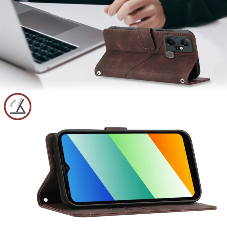 For Infinix Smart 6 Plus X6823 Skin-feel Embossed Leather Phone Case