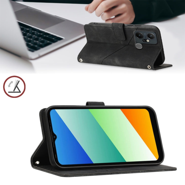 For Infinix Smart 6 Plus X6823 Skin-feel Embossed Leather Phone Case