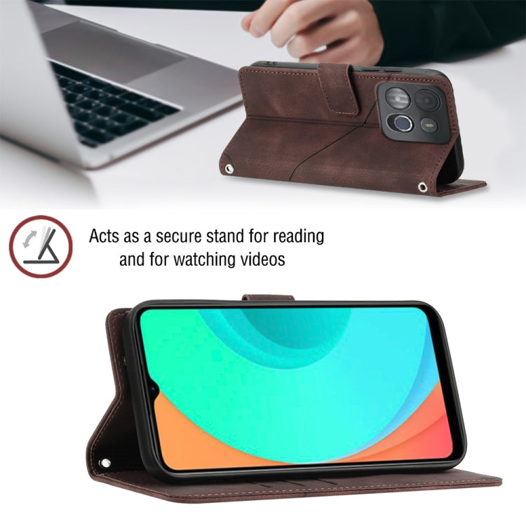 For Infinix Smart 7 X6515 Skin-feel Embossed Leather Phone Case