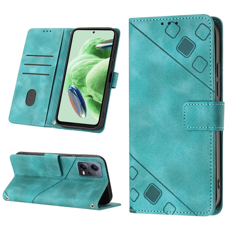 For Xiaomi Redmi Note 12 Global Skin-feel Embossed Leather Phone Case