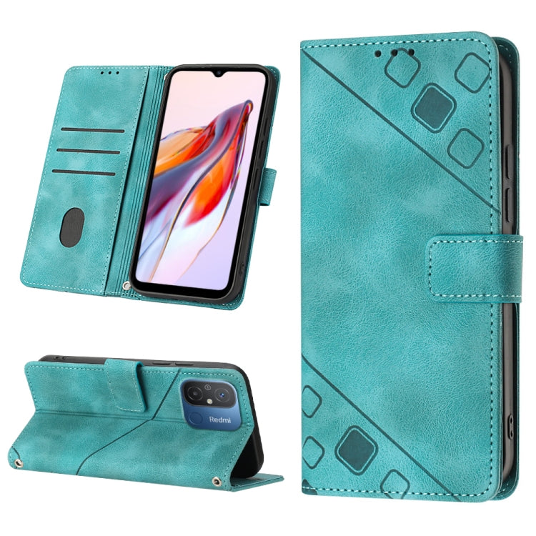 For Xiaomi Redmi 12C / 11A 4G Skin-feel Embossed Leather Phone Case