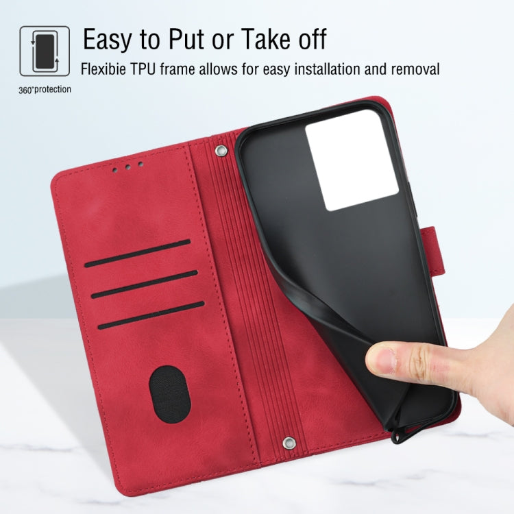 For OnePlus ACE 5G Skin-feel Embossed Leather Phone Case