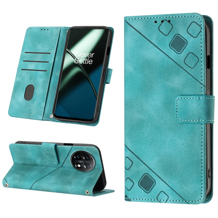 For OnePlus 11 Skin-feel Embossed Leather Phone Case