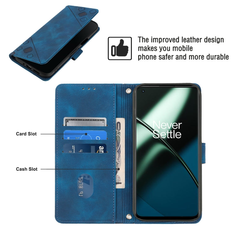 For OnePlus 11 Skin-feel Embossed Leather Phone Case