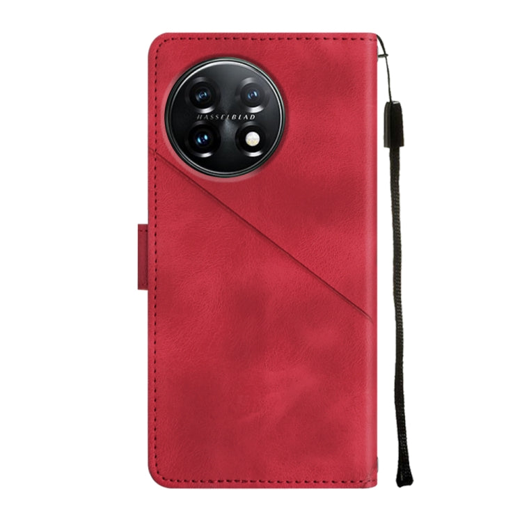For OnePlus 11 Skin-feel Embossed Leather Phone Case