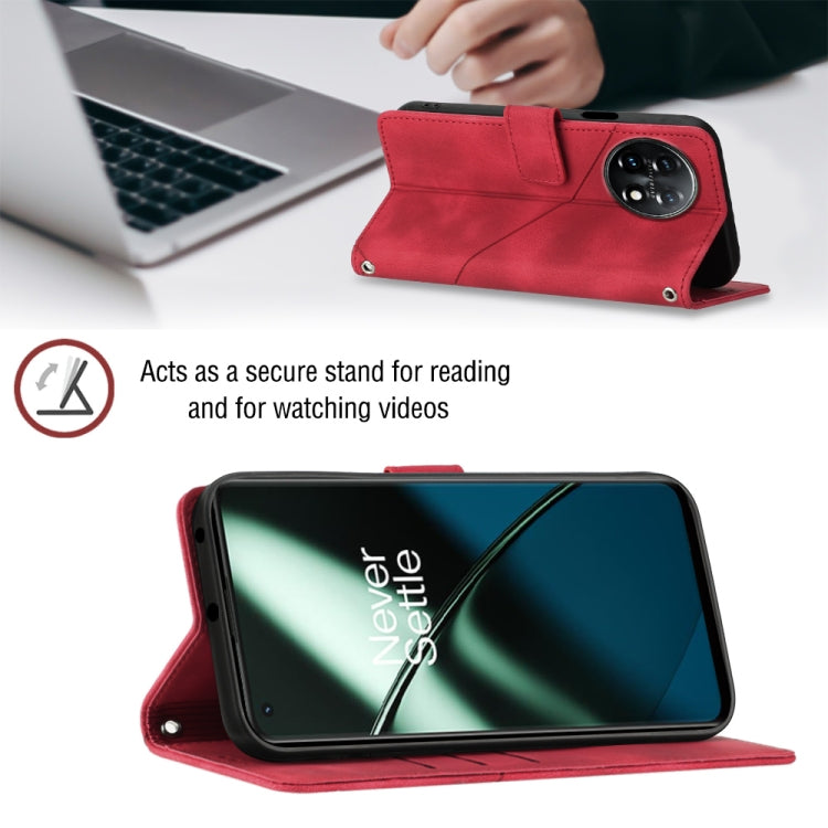 For OnePlus 11 Skin-feel Embossed Leather Phone Case