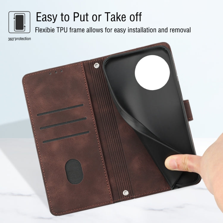 For OnePlus 11 Skin-feel Embossed Leather Phone Case